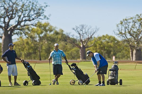 Players on the Derby Golf Course