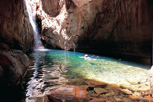 El Questro Gorge Falls, located on El Questro Station