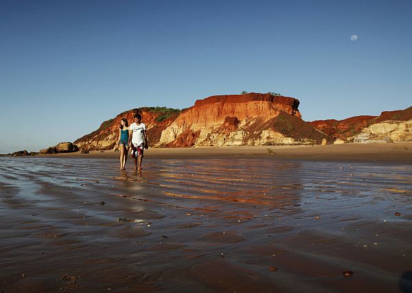 Couple on the beach at Goombaragin