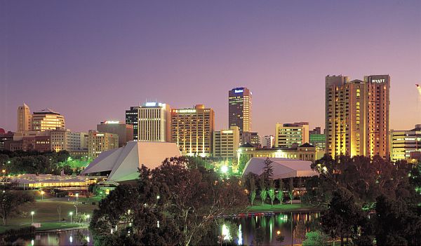 Adelaide City Skyline at Dusk 