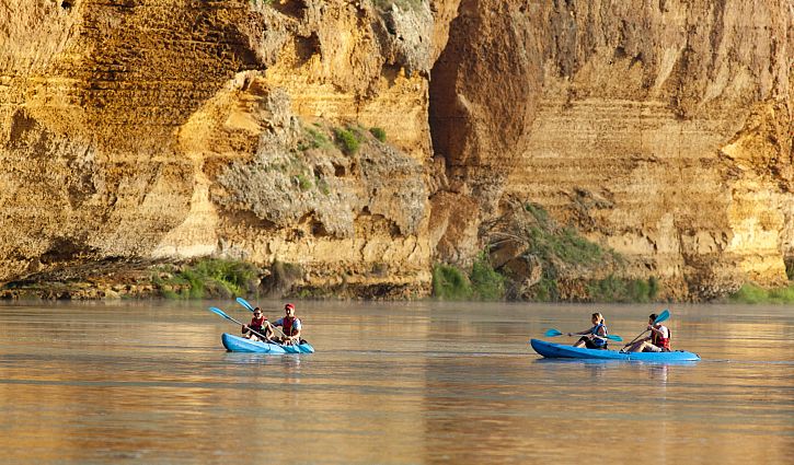 Kayaking on the Murray River