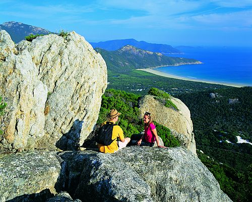 Hikers at Mount Bishop, Wilsons Promontory